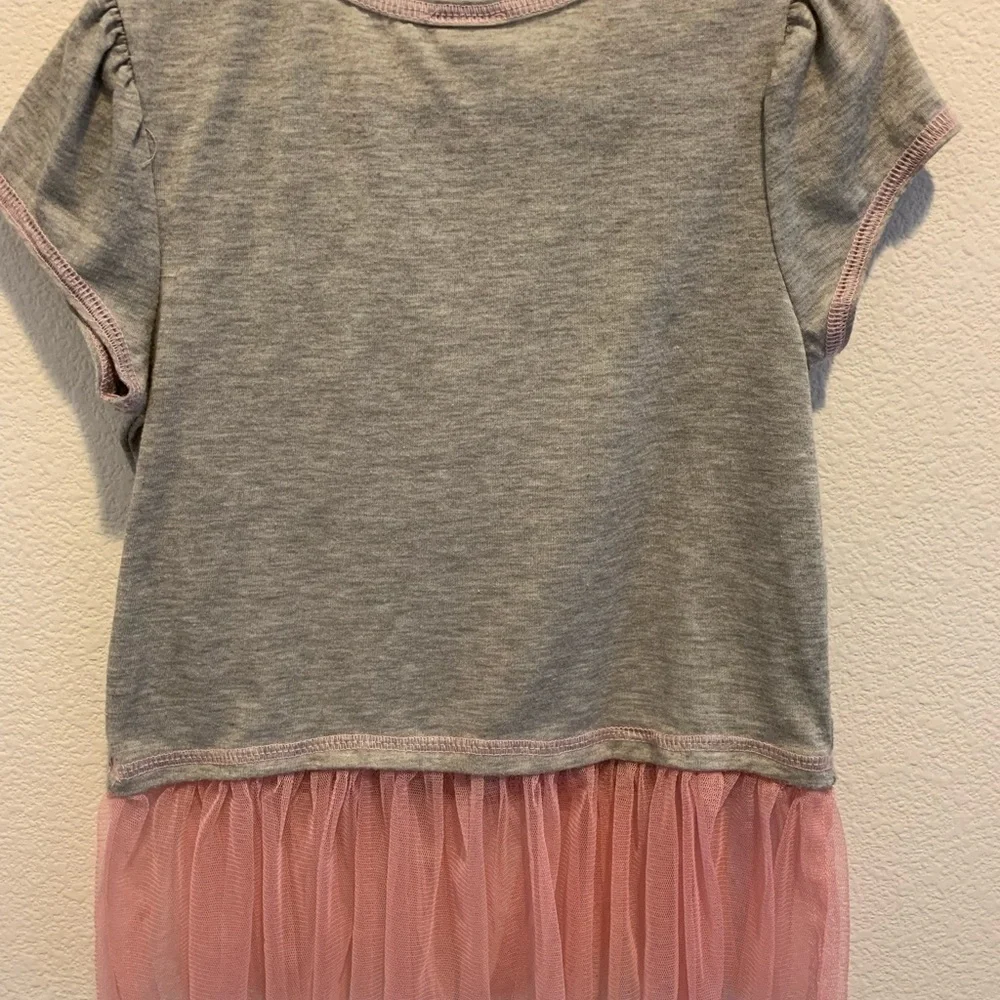 Prima Ballerina 6X Girls T-Shirt Dress W/Tulle/USA​​​​​​​​​​​​​​​​​​​​​